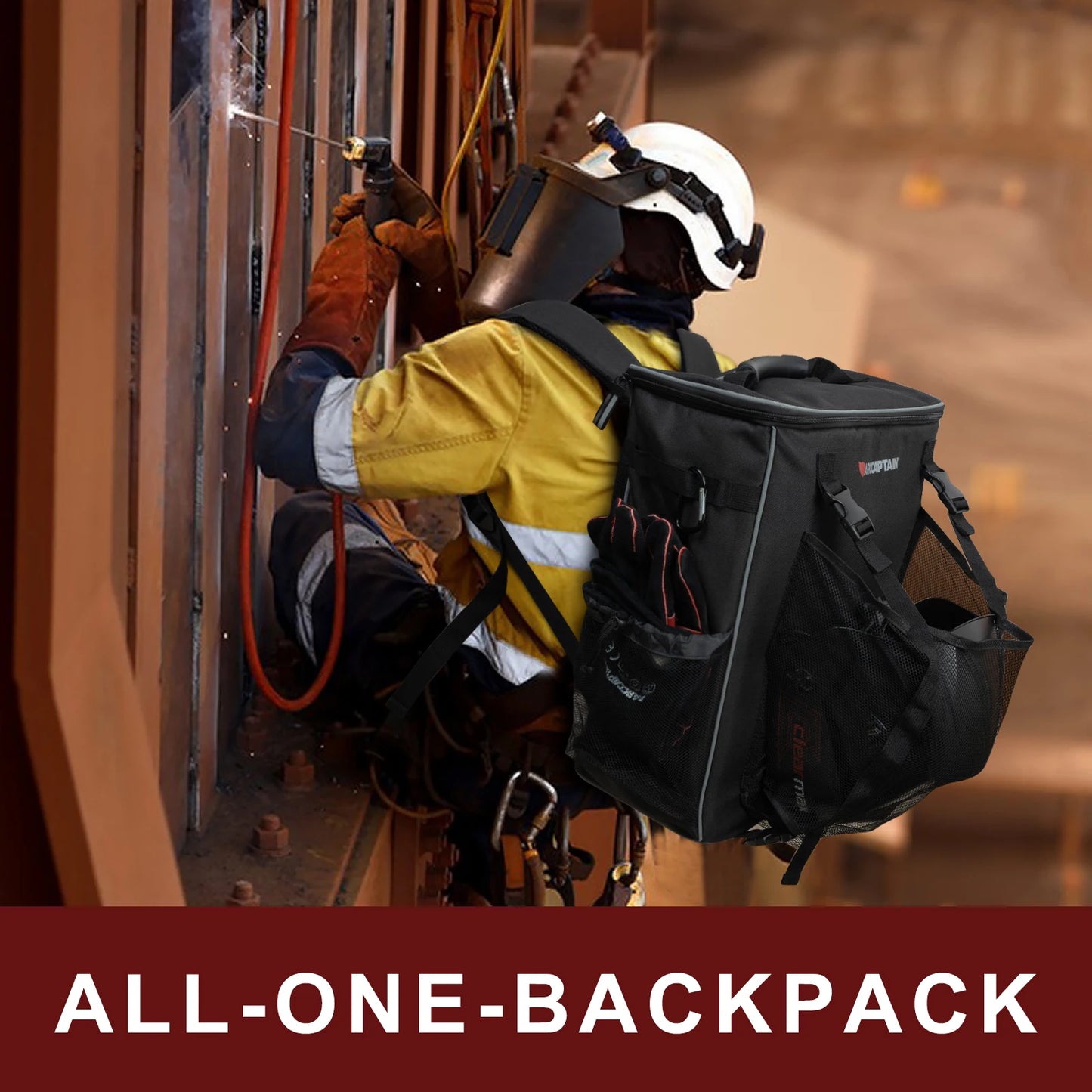 Schweißrucksack mit großer Kapazität, ultraleichter taktischer Schweißhelm/Werkzeugtasche