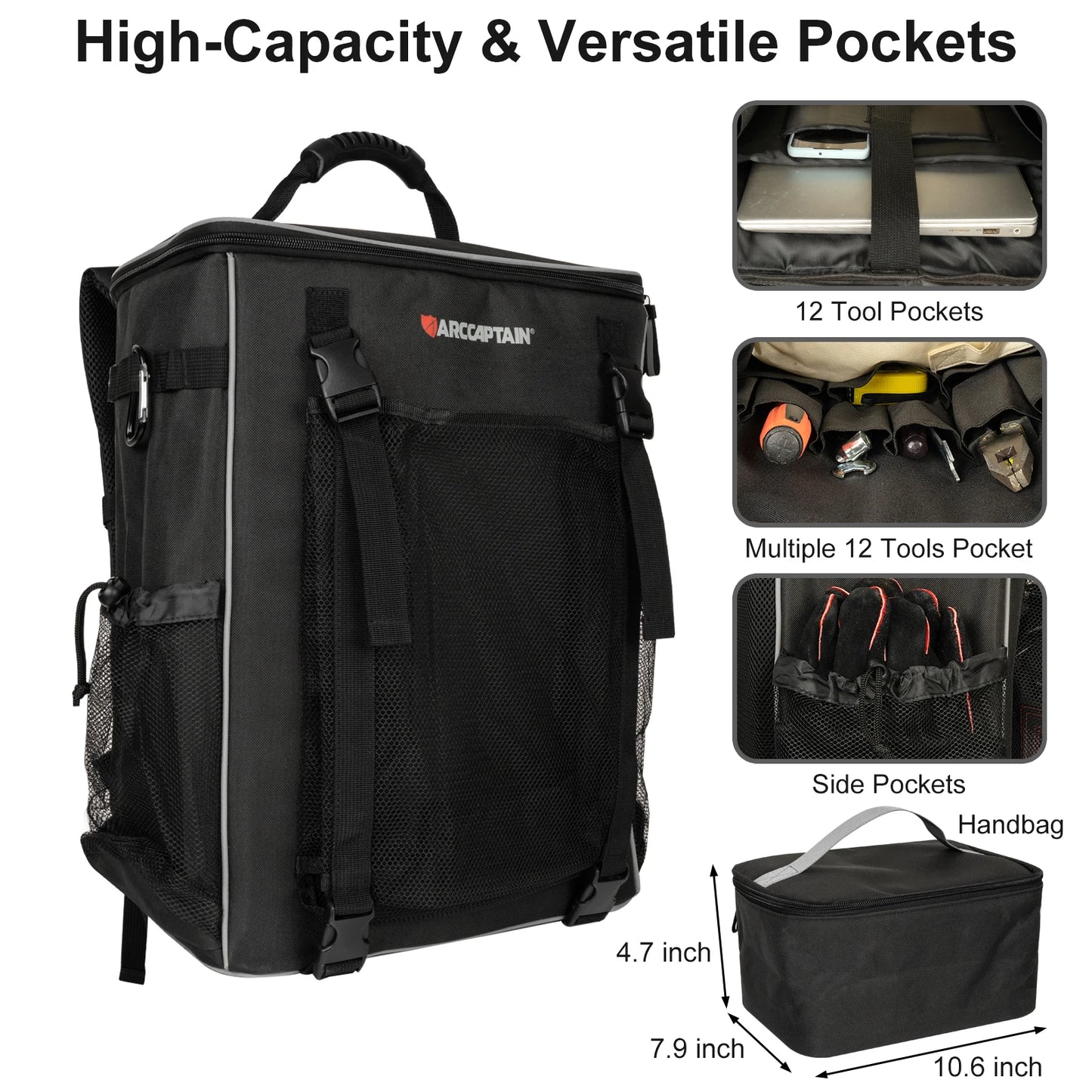 Schweißrucksack mit großer Kapazität, ultraleichter taktischer Schweißhelm/Werkzeugtasche