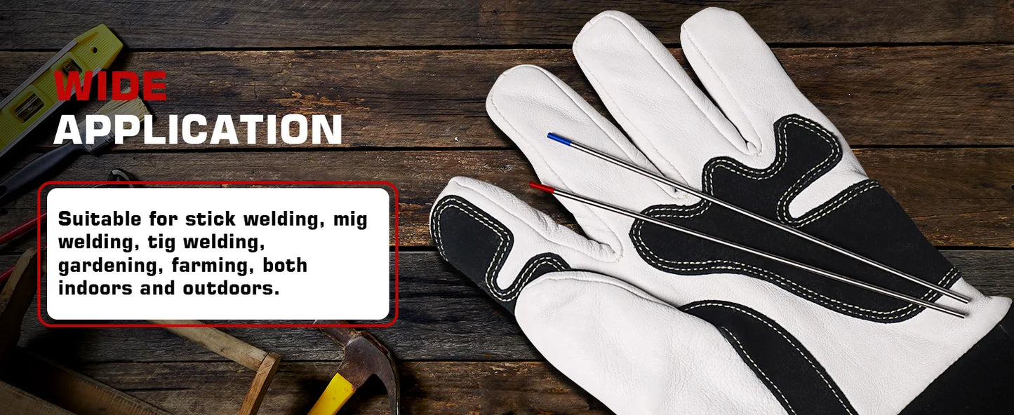 ARCCAPTAIN Schweißhandschuhe: Hochwertiges Ziegenkornleder, Geschicklichkeit, Komfort und robuste Tig-Handschuhe für den Arbeitsschutz